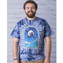 Jerry Garcia in Roses Tie Dye T-Shirt