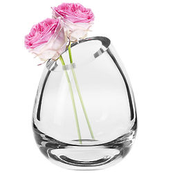 Annika 7" Slanted Handblown Glass Vase