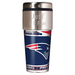 New England Patriots Tumbler with 2 Personalized Lines