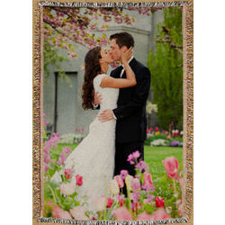 Personalized Wedding Photo Tapestry Throw Blanket