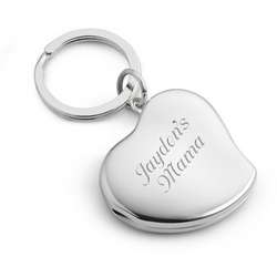 Personalized Heart Locket Key Chain