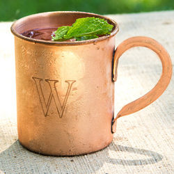 Personalized Moscow Mule Copper Mug with Polishing Cloth