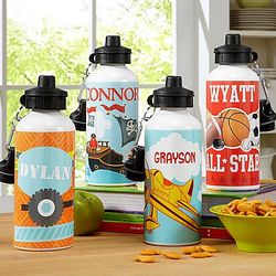 Personalized Boys Fun Graphic Waterbottle