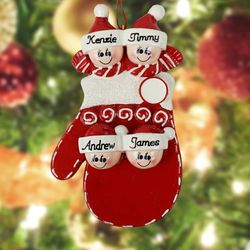Personalized Family Mitten Ornament