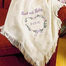 Heartwarming Personalized Wedding or Anniversary Afghan