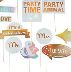 Wedding Party Time Photo Stick Props