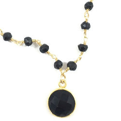 Black Onyx Heather Choker Necklace