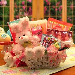 Pink Bunny Fun Easter Gift Basket