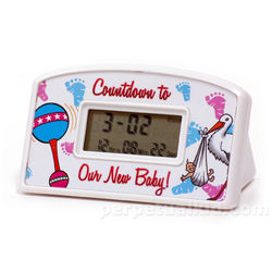 New Baby Countdown Clock with Stork