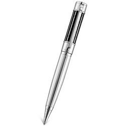 Black Lacquer and Sterling Silver Commander Ballpoint Pen