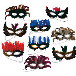 Festive Feather Masks