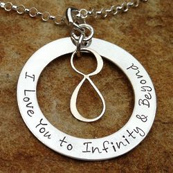 Infinite Circle of Love Personalized Sterling Silver Necklace