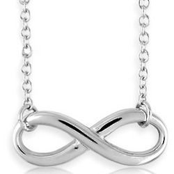 Adjustable Sterling Infinity Necklace with Spring Ring Clasp