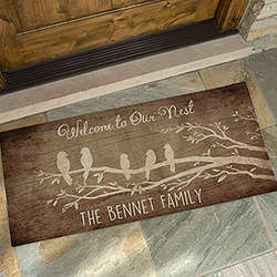 Welcome To Our Nest Personalized Oversized Doormat