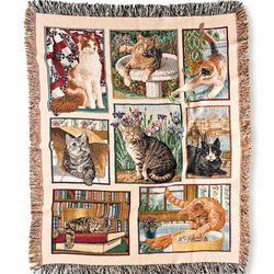 Cotton Cats Tapestry Throw