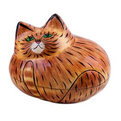 Comfy Cat Papier Mache Decorative Box