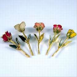 Mini Gold Trimmed Preserved Rose