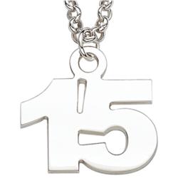 Sterling Silver Personalized Number Pendant