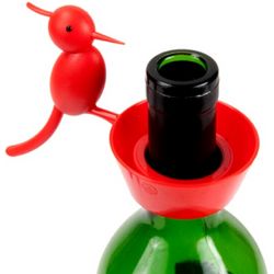 Woodpecker Wine Bottle Drink Drip Stopper