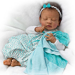 Jesus Loves Me Baby Doll with Cradle and Musical Layette Set