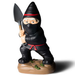Ninja Gnome Garden Statue