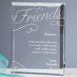 Friends Forever Engraved Plaque