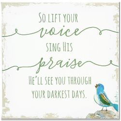Lift Your Voice Sing His Praise 8" Canvas Print