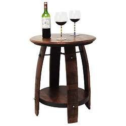 Recycled Wine Barrel Side Table
