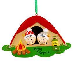 Personalized Camping Couple Christmas Ornament