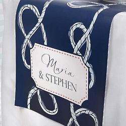 Personalized Nautical Anchor Bridal Table Runner