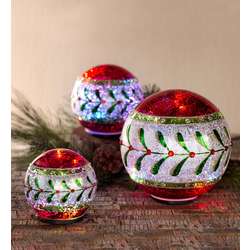 Lighted Table Christmas Balls
