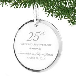 25th Wedding Anniversary Personalized Acrylic Ornament