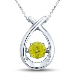 The Beat of Your Heart Peridot Pendant in Sterling Silver