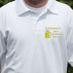 Embroidered Beer Removal Service Polo Shirt