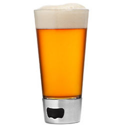 Beer Opening Pint Glass