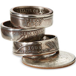 Personalized State Quarter Ring