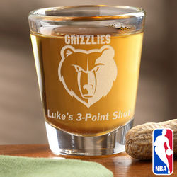NBA Logo Personalized Shot Glass