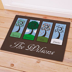 Personalized Four Seasons Welcome Doormat
