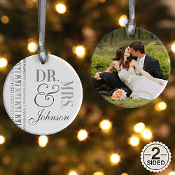 Two-Sided We Said I Do Personalized Ornament