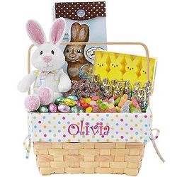 Personalized All-In-One Multi Polka Dot Easter Basket