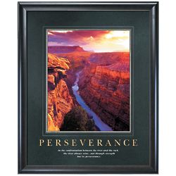 Perseverance Motivational Framed Poster