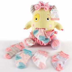 Plush Monster Toy with Socks Baby Gift Set