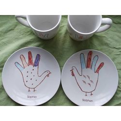 Personalized Turkey Day Mugs and Plates Set