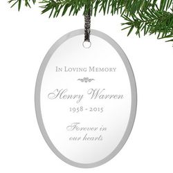 Personalized Loving Memory Acrylic Oval Ornament