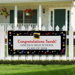 Let's Celebrate Personalized Graduation Party Banner