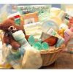 Welcome Home Precious Deluxe Baby Gift Basket in Blue