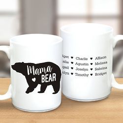 Personalized Family Bear Large Coffee Mug