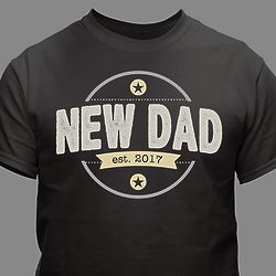 Personalized New Dad T-Shirt