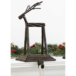 Reindeer Iron Sculpture Stocking Holder