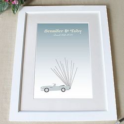 Personalized Vintage Convertible with Balloons Signature Frame